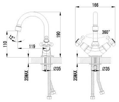 Смеситель Lemark plus Harmony LM1407C для раковины
