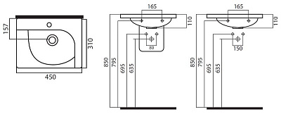Рукомойник Am.Pm Drive (45 см)