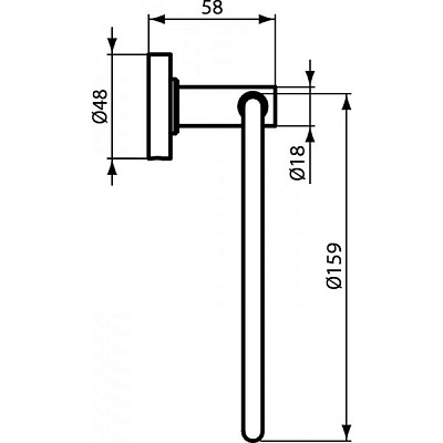 Полотенцедержатель кольцо IOM Ideal Standard A9130XG