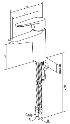 Смеситель Am.Pm Inspire F5002100 для раковины