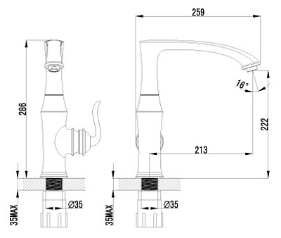 Смеситель Lemark Brava LM4705G для кухонной мойки