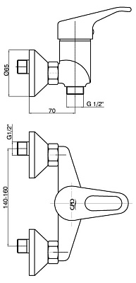 Смеситель GPD Kalipso MDB20 для душа