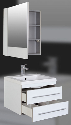 Тумба с раковиной Aquanet Верона 58 подвесная белая