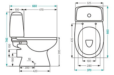 Унитаз-компакт Santek Цезарь WH301745