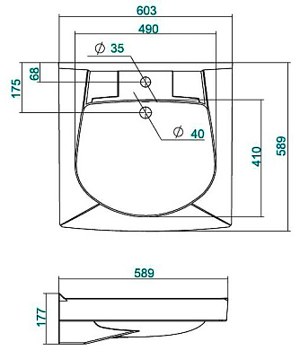Раковина Santek Пилот 60
