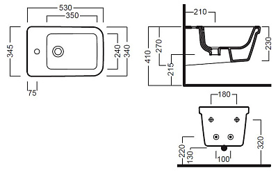 Биде подвесное Hatria Erika Pro Q