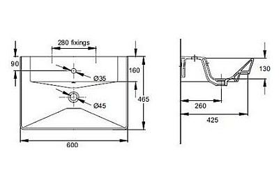 Раковина Jacob Delafon Reve E4802