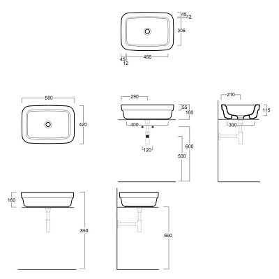 Раковина Simas Evolution EVO 10 накладная
