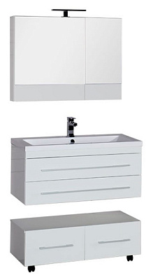 Тумба Aquanet Нота 90 подкатная белая