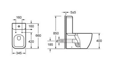Чаша для унитаза-компакта BelBagno Alpina