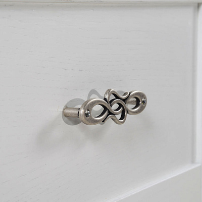 Тумба с раковиной ASB-Mebel Римини 80 белая патина серебро