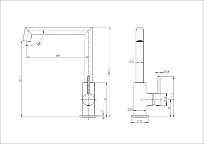 Смеситель для кухни WONZON & WOGHAND, Белый матовый WW-L1005-MW
