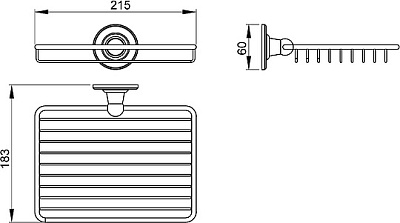 Полка для мочалок Timo Nelson 150022/00 хром