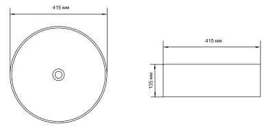 Раковина Aquanet MOON-1-MB
