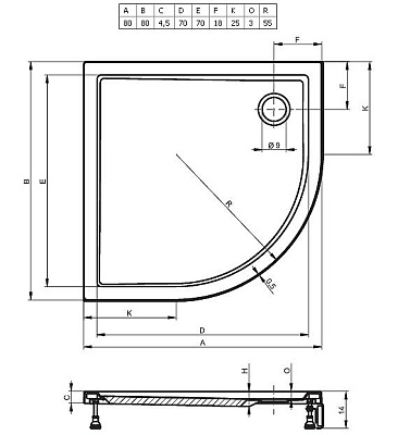 Поддон для душа Riho DAVOS 279