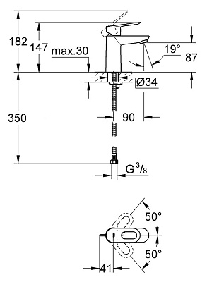 Смеситель Grohe BauLoop 23337000 для раковины