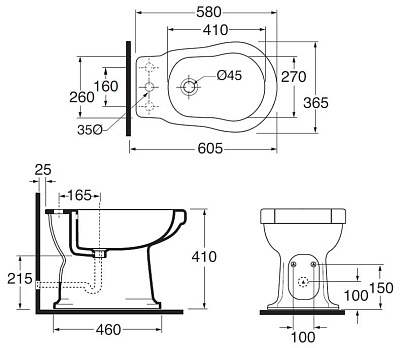 Биде напольное Azzurra Giunone GIU500B1/M