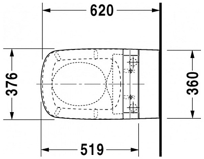 Унитаз подвесной Duravit DuraStyle 25375900001 WonderGliss