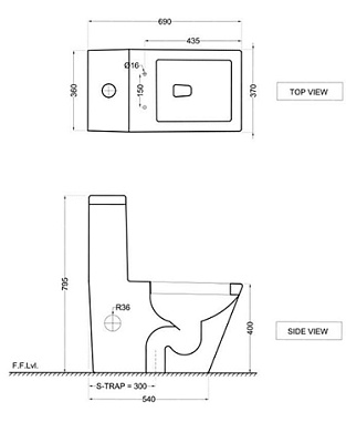 Унитаз Jaquar Kubix-F KUS-WHT-35851SN