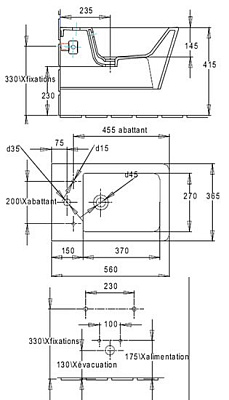 Биде подвесное Jacob Delafon Reve E4812