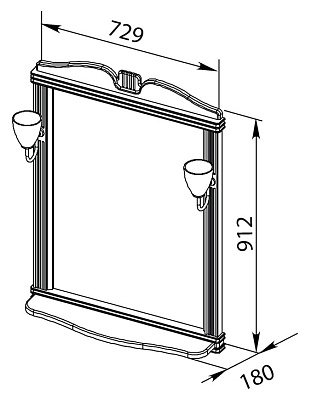 Зеркало Aquanet Николь 70