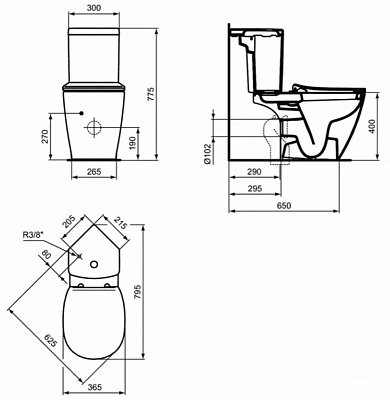 Бачок для унитаза Ideal Standard Connect Space E120201