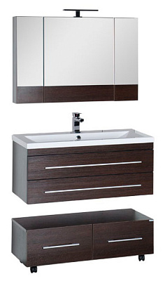 Тумба Aquanet Нота 100 подкатная венге