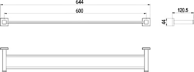 Полотенцедержатель двойной Timo Selene 10056/00 хром