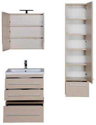 Тумба Aquanet Нота 58 подкатная светлый дуб