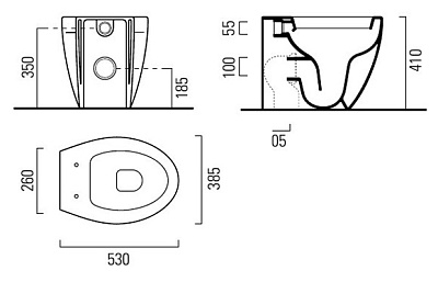 Унитаз приставной GSI Modo 771311