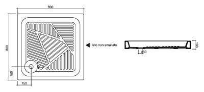 Поддон для душа Disegno Ceramica 104