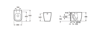 Приставной унитаз Lavinia Boho Bell Pro 33010030