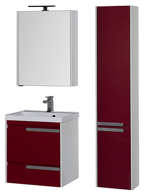 Шкаф-пенал Aquanet Тиволи бордо