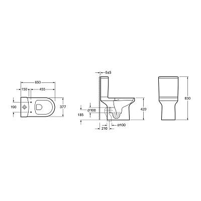 Напольный унитаз Lavinia Boho Grance Hill Rimless 3307002R