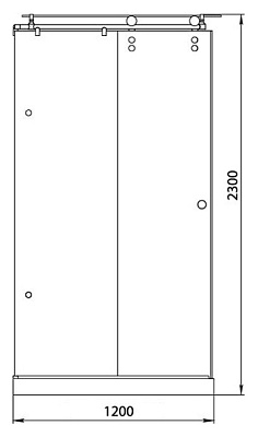 Душевая дверь в нишу Aquanet Gamma 120-12 R