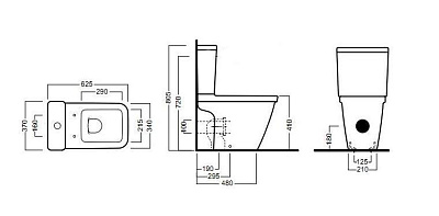 Чаша для унитаза-компакта Hatria Erika Pro Q