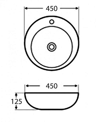 Раковина BelBagno BB3096 накладная