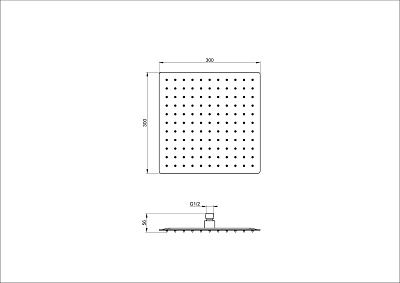 Верхний душ WONZON & WOGHAND, Брашированное золото WW-88DP02-BG