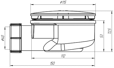 Сифон Анипласт E350C для душевого поддона Калифорния