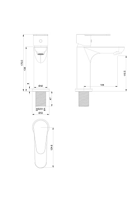 Смеситель для раковины WONZON & WOGHAND ALFA, Белый матовый WW-A40202-MW