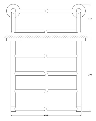 Полка Artwelle Harmonie HAR 033 для полотенец 60 см
