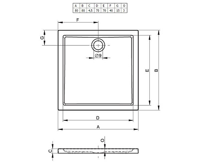 Поддон для душа Riho DAVOS 249