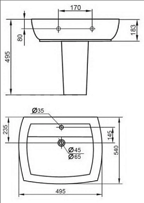 Полупьедестал Cezares Flamingo CZR-428