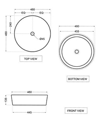 Раковина Jaquar Opal OPS-WHT-15901N