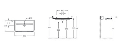 Раковина Jacob Delafon Replay 1 E4490