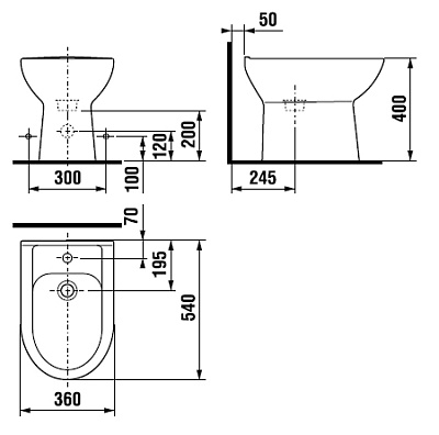 Биде напольное Jika Olymp 3261.1