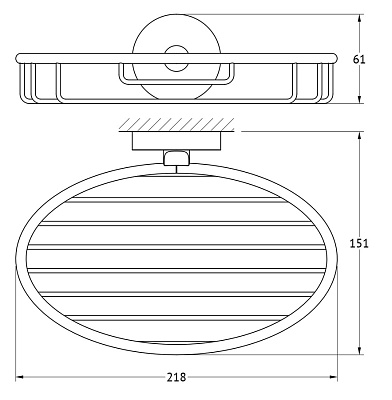 Полка Ellux Elegance ELE 013 22 см
