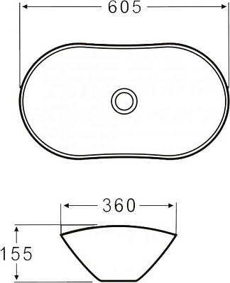 Раковина BelBagno BB1404-H311 накладная