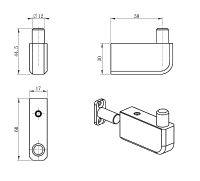 Крючок для ванной WONZON & WOGHAND, Хром WW-V3301-CR