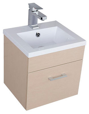 Тумба с раковиной Aquanet Нота 50 светлый дуб